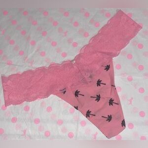Victoria’s Secret PINK thong Floral Lace Panty PINK lace panties pink Panties